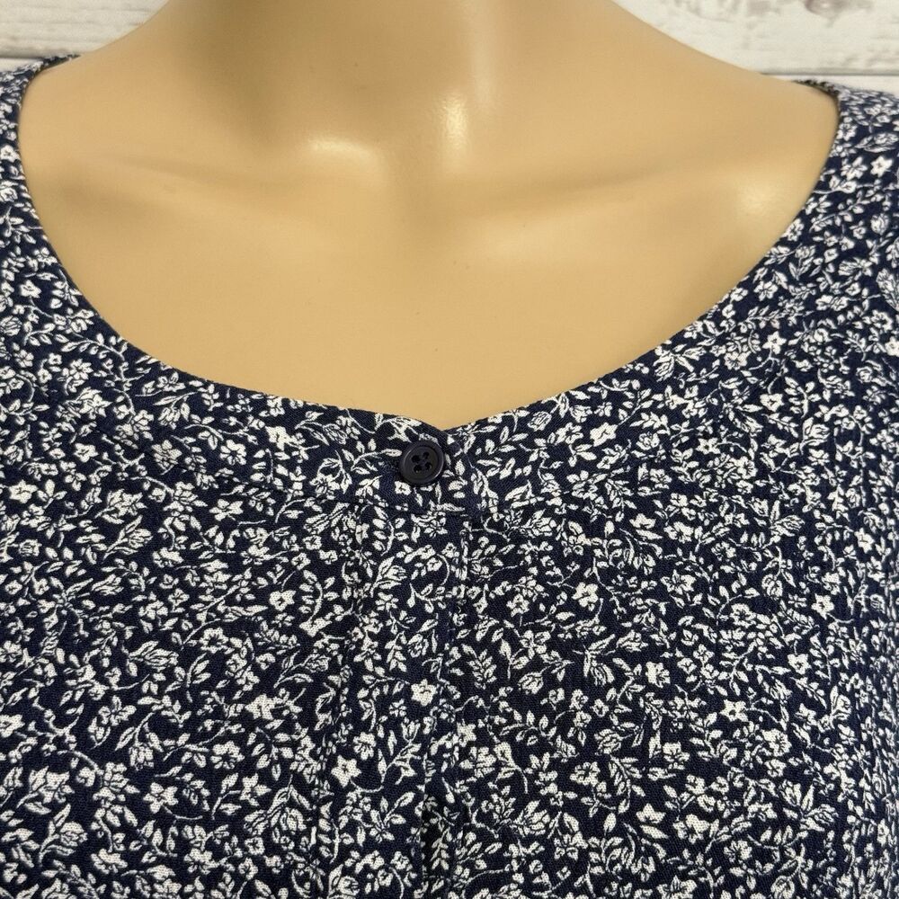 Lane Bryant Blouse Plus Size 24 Floral Print Long Sleeve Rayon - Picture 2 of 12